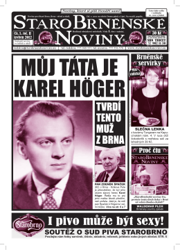 STAROBRNENSKE }NOVINY - StaroBrněnské noviny