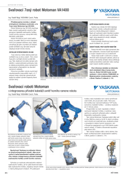 Svařovací sedmiosý robot Motoman typ VA1400
