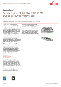 Datasheet Server Fujitsu PRIMERGY CX2550 M1 Dvoupaticový