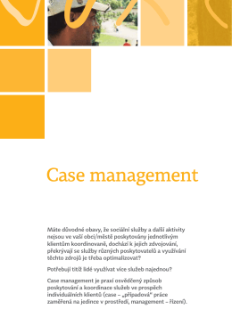 Case management - Agentura pro sociální začleňování