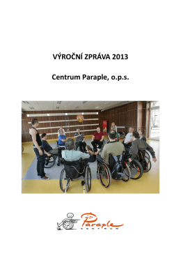 Výroční zpráva Centra Paraple, o.p.s. za rok 2013