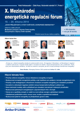 X. Mezinárodní energetické regulační fórum