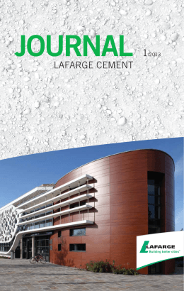 journal 1/2013 - Lafarge Cement a.s.