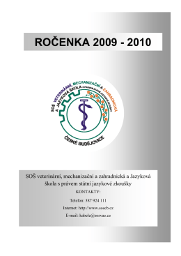 ročenka 2009 - 2010 - SOŠ veterinární, mechanizační a zahradnická