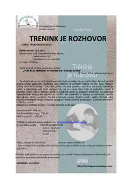 TRENINK JE ROZHOVOR - kynologove