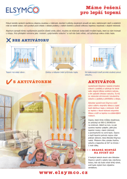 Máme rešení pro lepší topení ˇ www.elsymco.cz