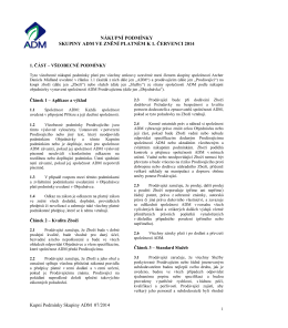 nákupní podmínky skupiny adm ve znění platném k 1. červenci 2014