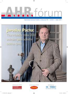 Jaroslav Pácha: - Asociace hotelů a restaurací ČR