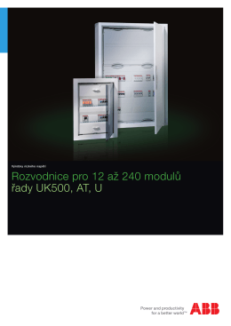 Rozvodnice pro 12 až 240 modulů řady UK500, AT, U