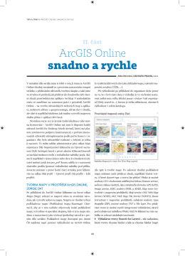ArcGIS Online snadno a rychle, 2. část