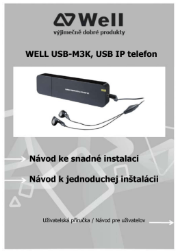 WELL USB-M3K, USB IP telefon Návod ke