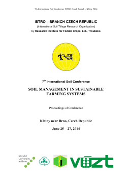 SOIL MANAGEMENT IN SUSTAINABLE FARMING SYSTEMS