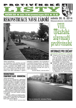 Protivínské listy 07-08/2014 (PDF, cca 4 MB)