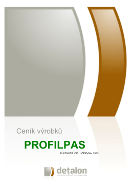Titulní strana ceníku Profilpas - 1.6.2013