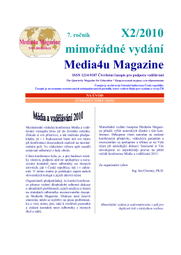 Mimořádné vydání - Média a vzdělávání 2010