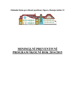 minimální preventivní program školní rok 2014/2015