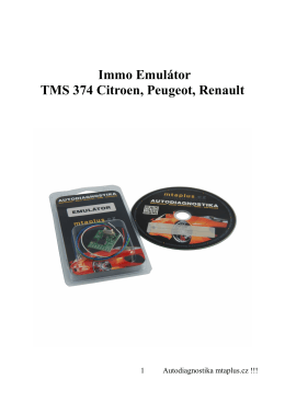 Immo Emulátor TMS 374 Citroen, Peugeot, Renault