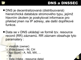 DNS a DNSSEC