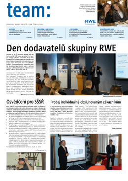 Den dodavatelů skupiny RWE