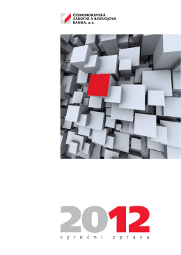 Výroční zpráva za rok 2012 - Českomoravská záruční a rozvojová