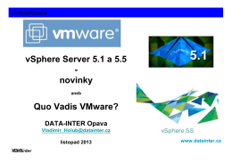 VMware vSphere 5.1 a 5.5 news