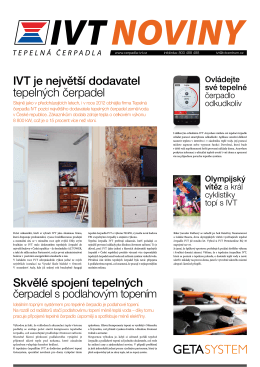 Noviny IVT 2013 - Tepelná čerpadla IVT