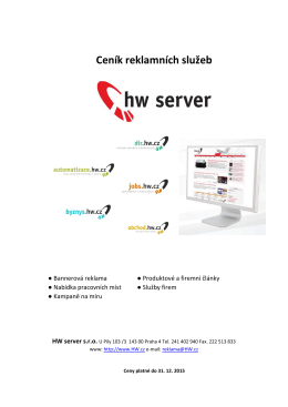 Ceník HW server