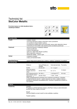 Technický list StoColor Metallic