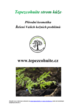 Katalog produktů - Tepezcohuite.cz