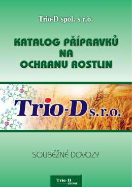 Trio-D spol. s r.o. SOUBĚŽNÉ DOVOZY - Trio