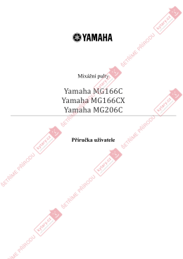 Yamaha MG206C - Příručka uživatele (CZ)
