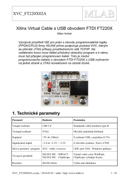 XVC_FT220X02A Xilinx Virtual Cable s USB obvodem FTDI