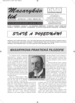 Masarykův lid 1/2013 - Klub dr. Milady Horákové