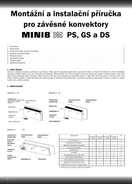 Montážní návod designové konvektory MINIB