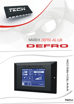DEFRO AG LUX- regulátor kotle - 1 -