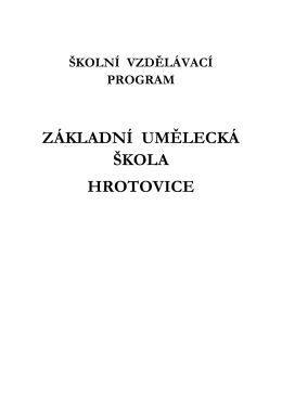 Stáhni - Základní umělecká škola Hrotovice