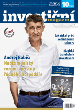 Andrej Babiš - Investiční magazín