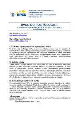 UPL1 - sylabus.pdf - Katedra politologie a evropských studií FF UP