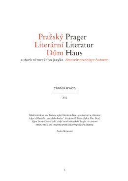 Výroční zpráva 2012 - Prager Literaturhaus