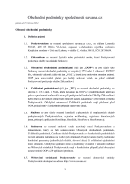 Obecné obchodní podmínky ve formátu PDF platné od 20.01.2014
