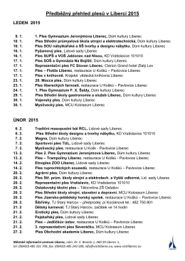 Přehled plesové sezóny 2015 v Liberci – PDF ke stažení.