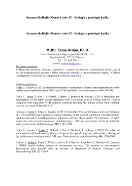 MUDr. Taras Ardan, Ph.D.