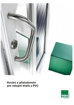 Kování a příslušenství pro vstupní dveře z PVC
