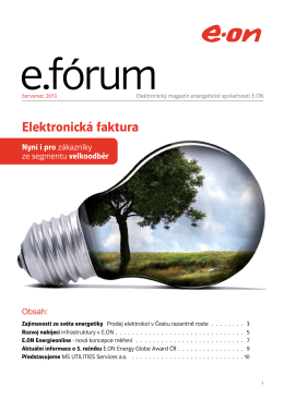 Elektronická faktura - ENERGY GLOBE Portal