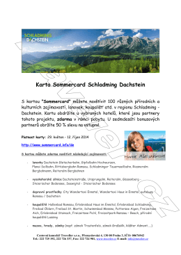Karta Sommercard Schladming Dachstein