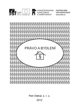 právo a bydlení - Petr Otáhal, sro