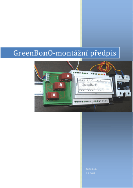 GreenBonO-montážní předpis
