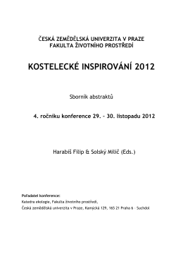 2012 - Fakulta životního prostředí - Česká zemědělská univerzita v