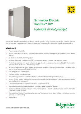 Hybridní střídač/nabíječ XW - Elektronický katalog Schneider Electric