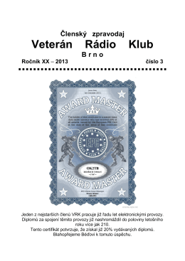 3/2013 - Veterán Radio Klub